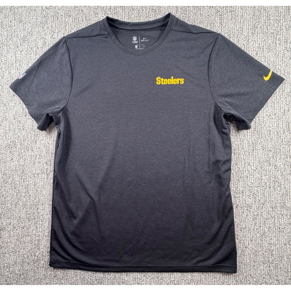 Nike T-Shirt Mens XL Pittsburgh Steelers NFL Dri-FIT On-Field Danny Smith READ